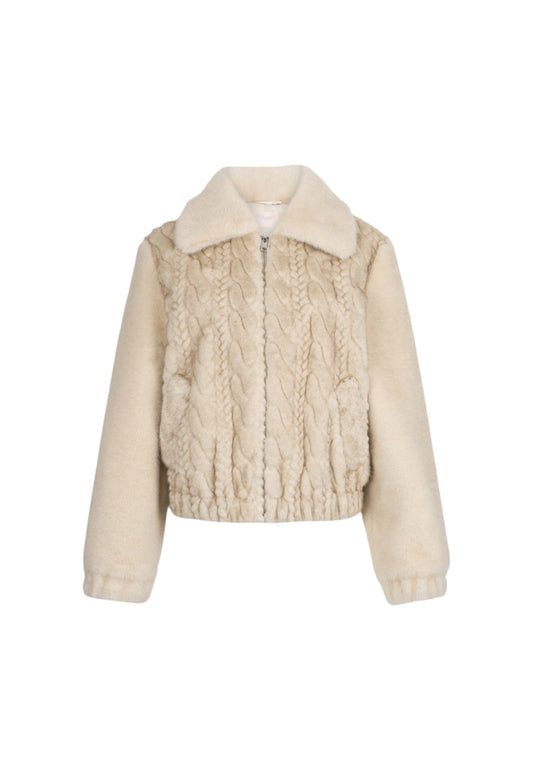 Giacca Bomber Donna Liu Jo In Teddy Con Trecce  MF5094E1044