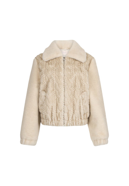 Giacca Bomber Donna Liu Jo In Teddy Con Trecce  MF5094E1044