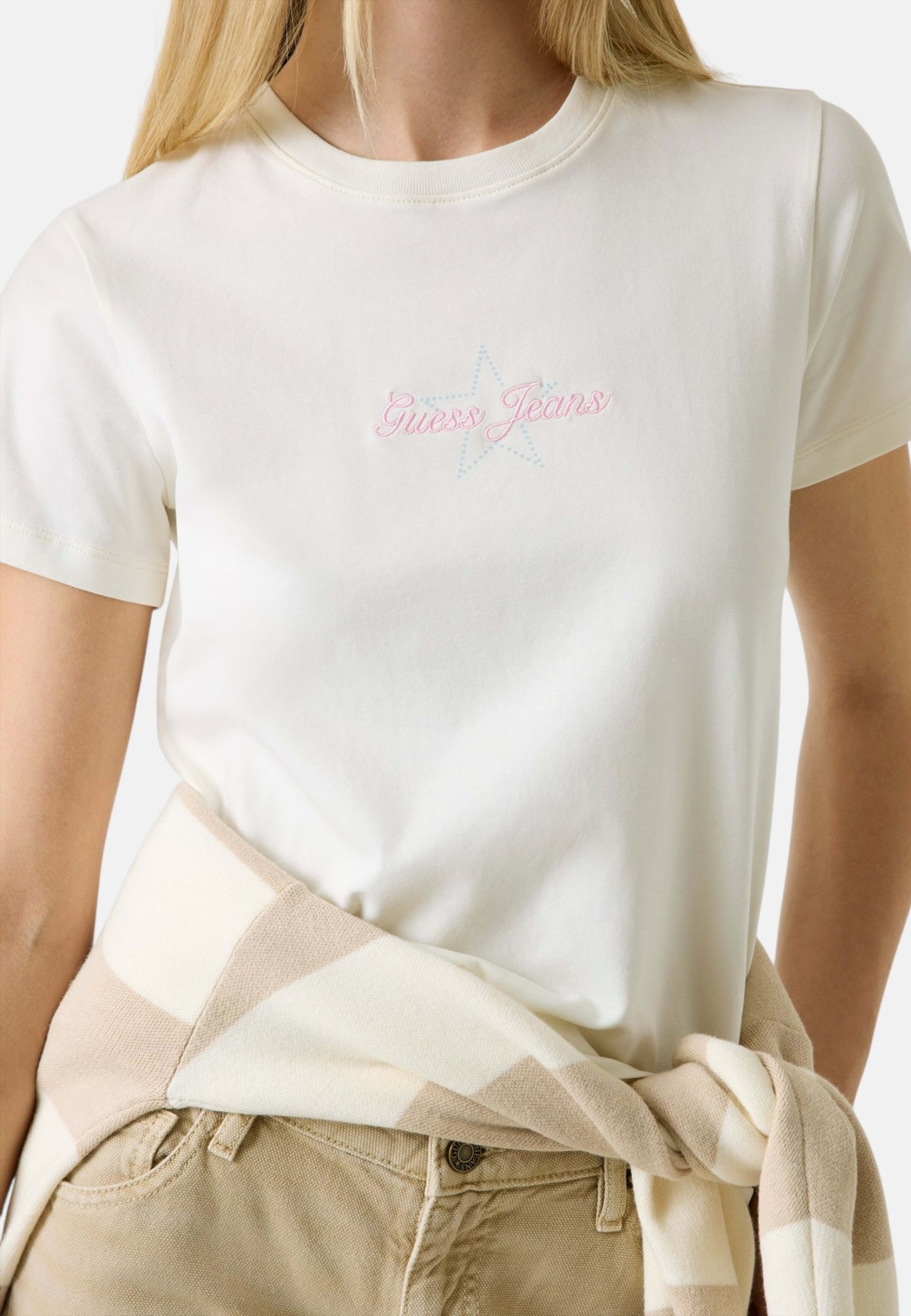 T-Shirt Manica Corta Donna Guess  Gj Star Emb W6RI18J1314