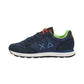 Sneakers Basse Uomo Sun68 Stile Running, Nylon E Suede, Dettagli Fluo, Logo Ricamato Tom Fluo Z46102