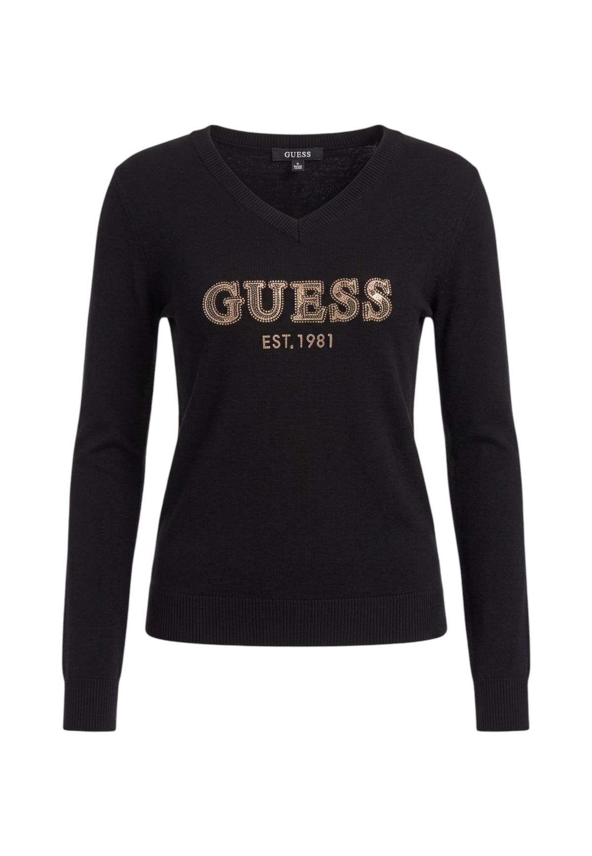 Maglione Scollo A V Donna Guess Logo Hannah W6BR55Z1456