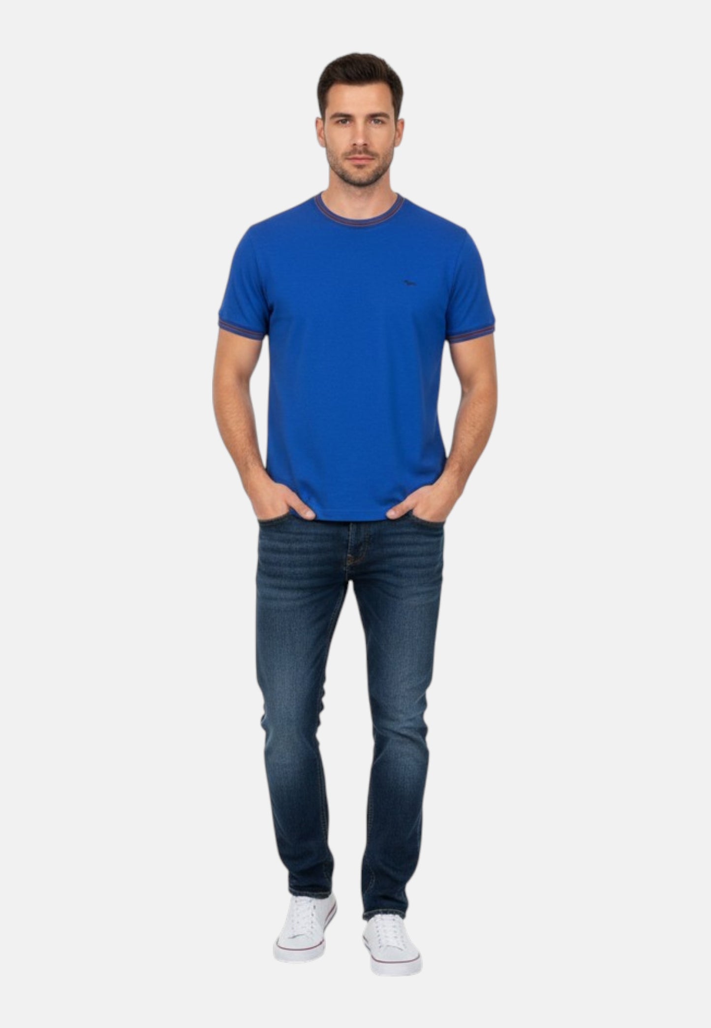 T-Shirt Manica Corta Uomo Harmont & Blaine Con Collo E Orli Rigati  IRQ415021055