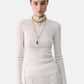 Maglia Collo Alto Donna Liu Jo A Costine Con Volant Sulle Maniche  CF6043MA82O