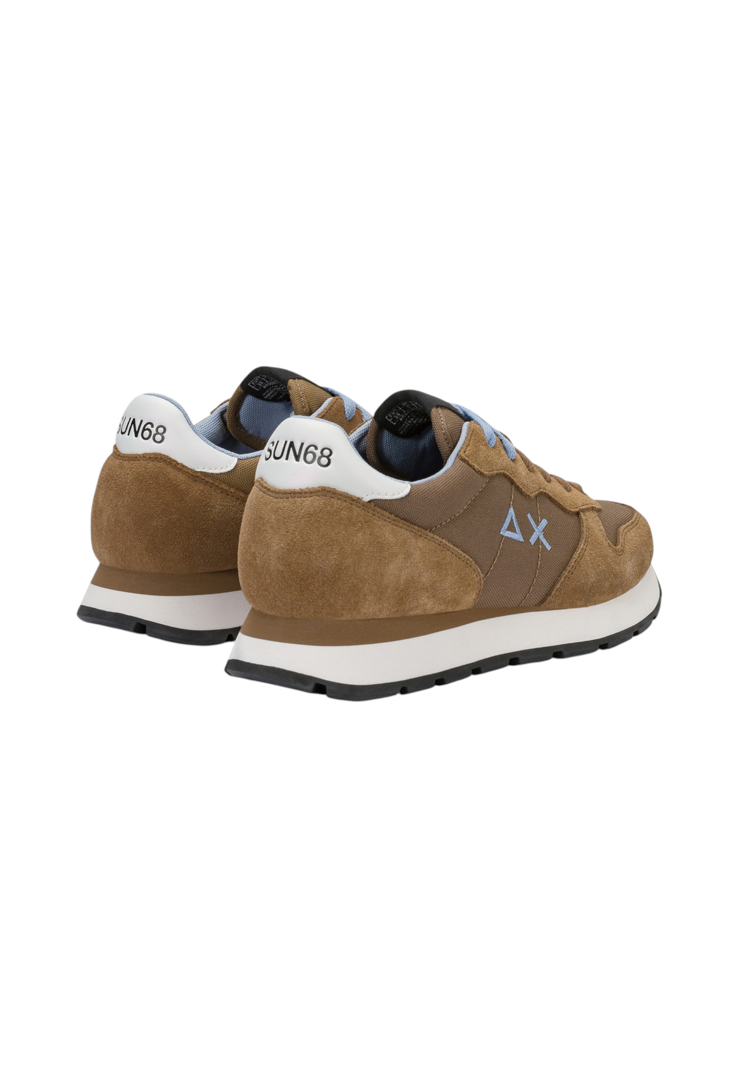 Sneakers Basse Donna Sun68 Stile Running, Nylon E Suede, Logo Ricamato Ally Solid Z46201