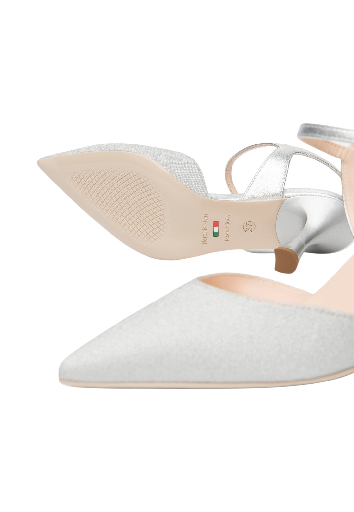 Sling Back  Donna Nero Giardini In Tessuto Lurex  E615440DE