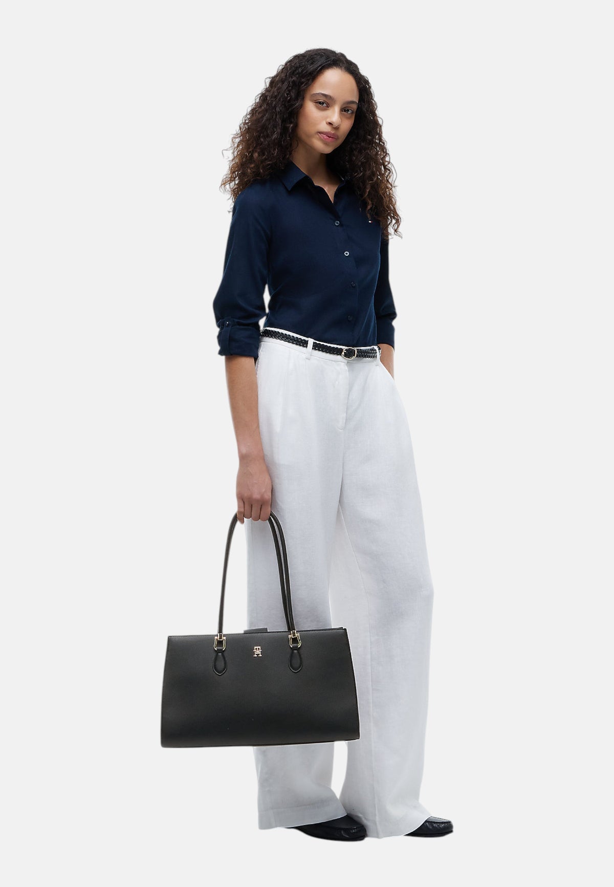 Borsa A Spalla Donna Tommy Hilfiger Satchel Th Grace AW0AW18750