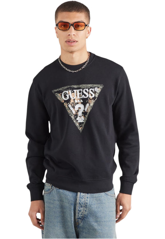 Felpa A Girocollo Uomo Guess  Guess Triangle M5YQ05K68I4