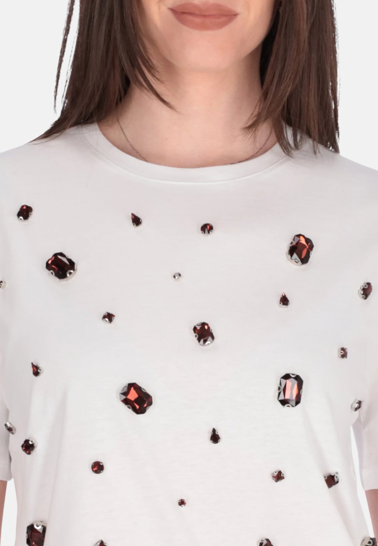 T-Shirt Manica Corta Donna Liu Jo Ricamata  CA6350J6308