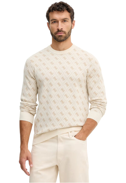 Maglione A Girocollo Uomo Guess  Humbert 4G Logo M5YR10Z3OE2