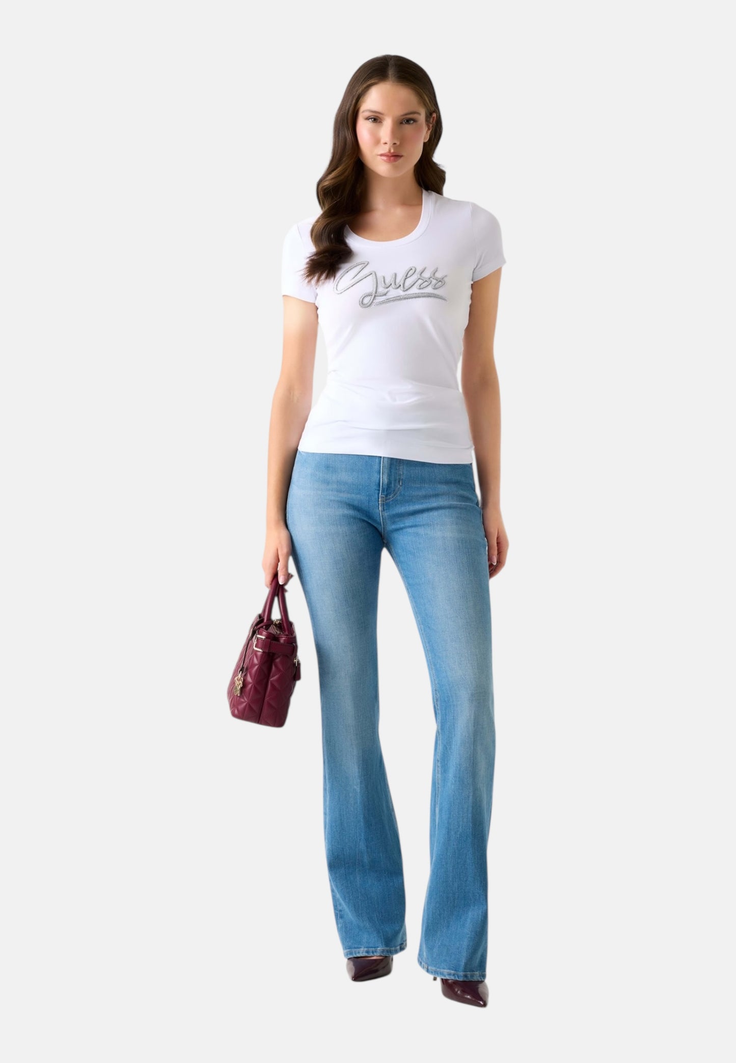 T-Shirt Manica Corta Donna Guess  Guess Script W6RI24J1314