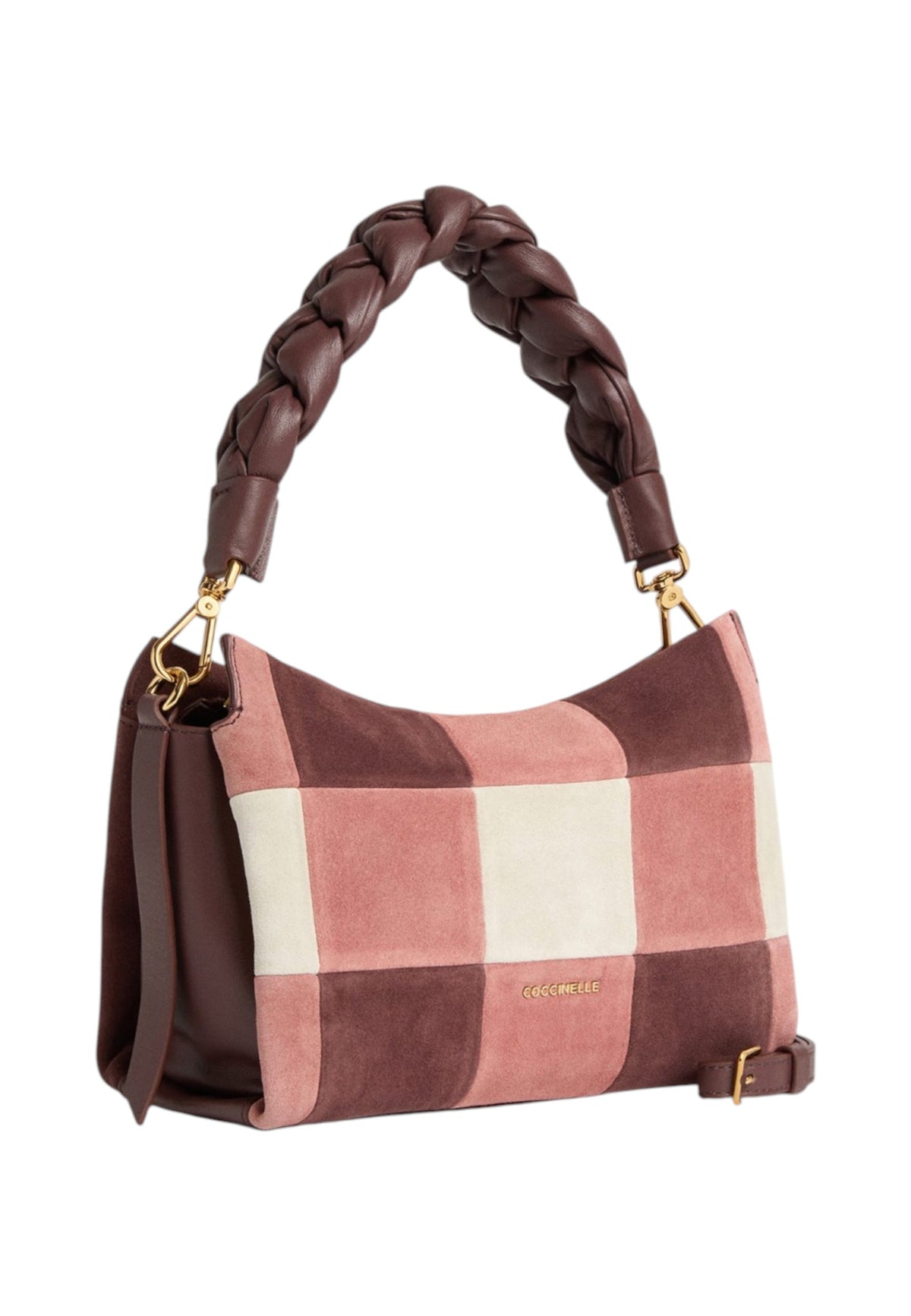 Borsa A Mano Donna Coccinelle Motivo Vichy, In camoscio Boheme Vichy Patch E1VT5580101