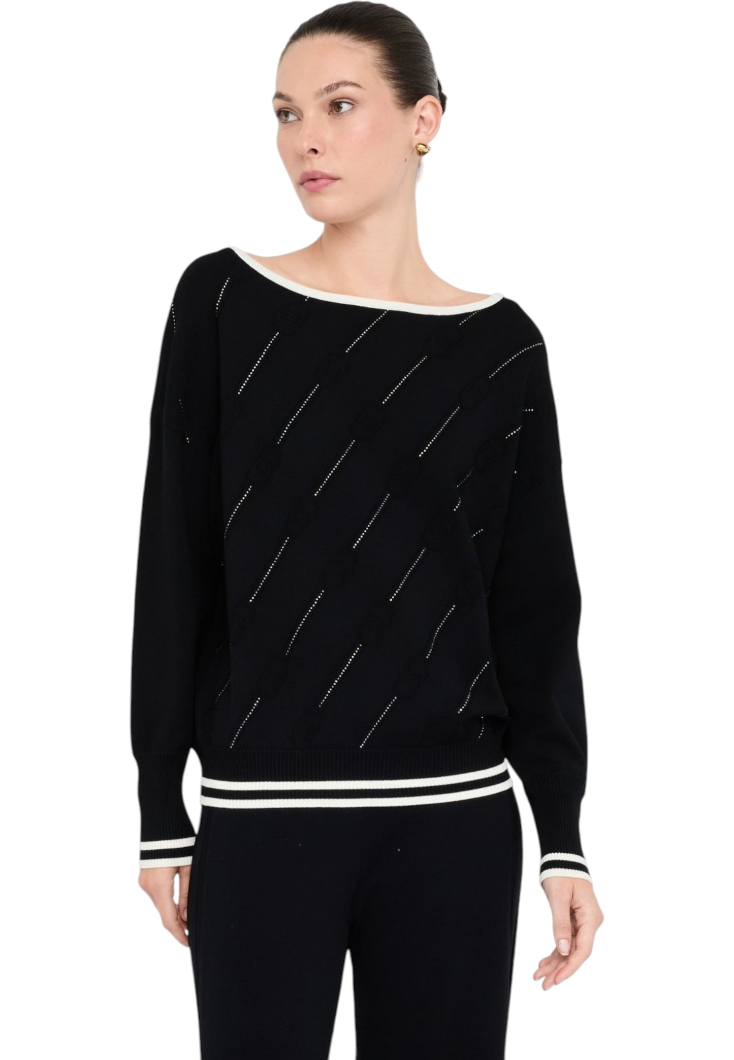 Maglia Scollo A Barca Donna Liu Jo   TF5206MS63L