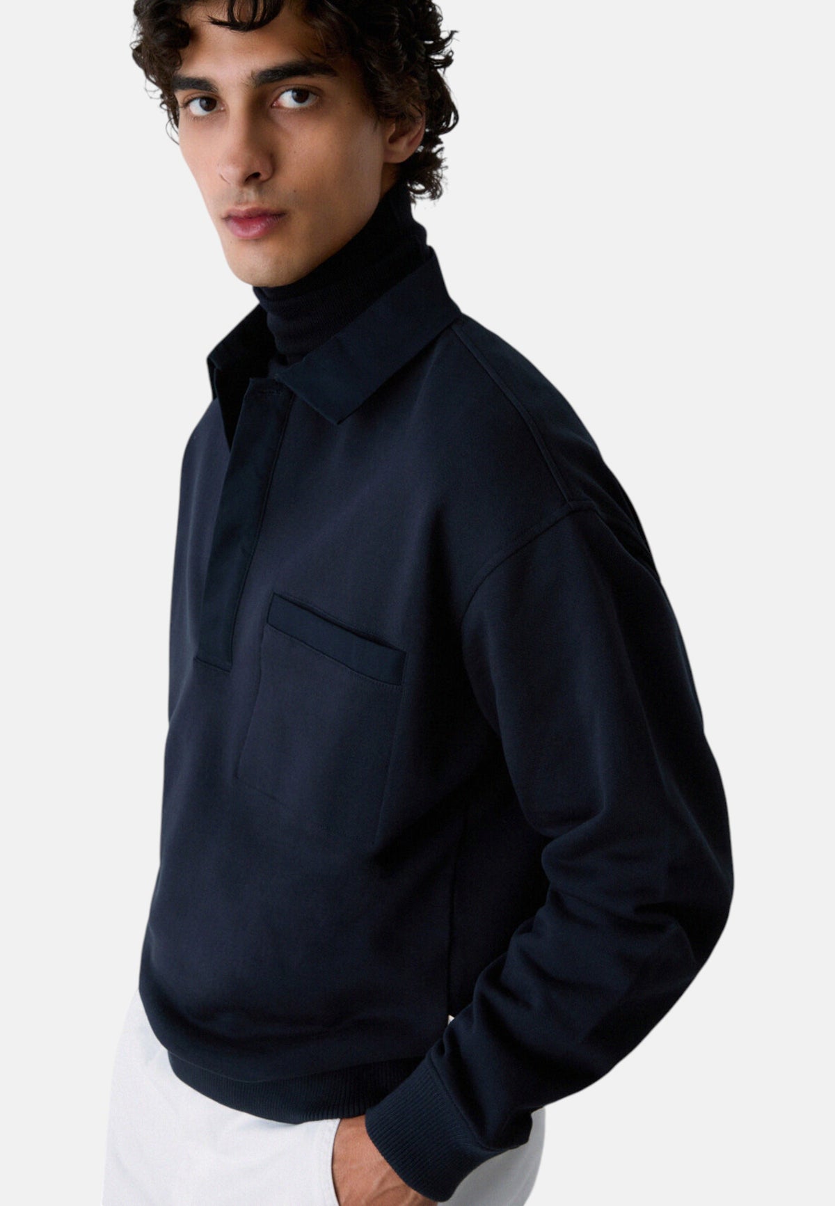 Felpa A Girocollo Uomo Liu Jo Con Collo Polo  QF6065F0946