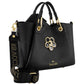 Borsa A Mano Donna Braccialini A Bauletto, Doppio con tracolla removibile e regolabile, Chiusura con clip, Con pochette interna removibile, Charm gioiello a forma di margherita, Dimensioni: 31 x 13 x 23 Cm Amy Bijoux B19211YY