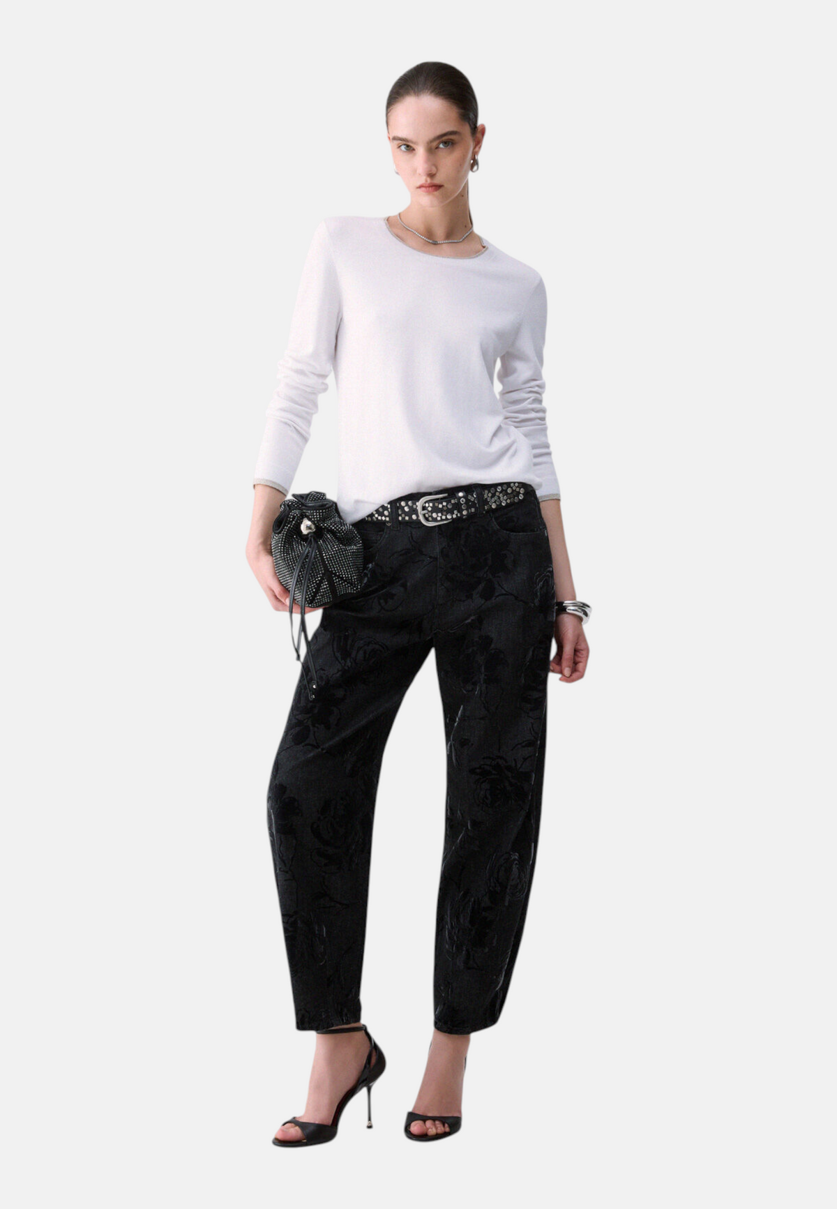 Maglia A Girocollo Donna Liu Jo Basic Fit  WF6015MS49I