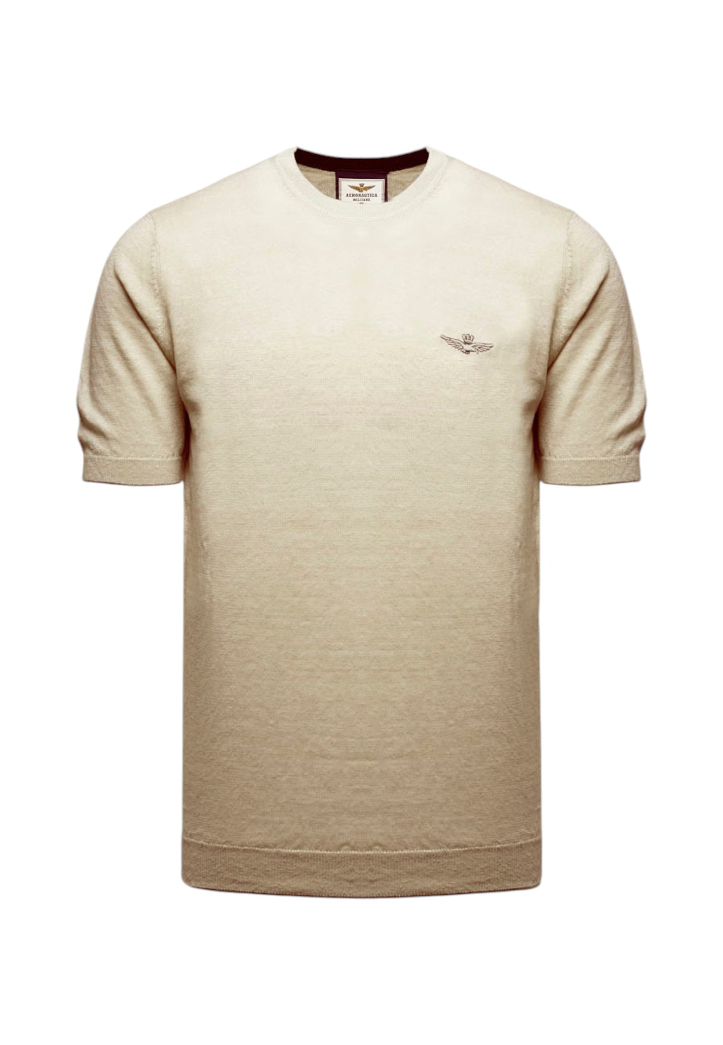 Maglia A Girocollo Uomo Aeronautica Militare Manica Corta In Lino  261MA1624UL00935