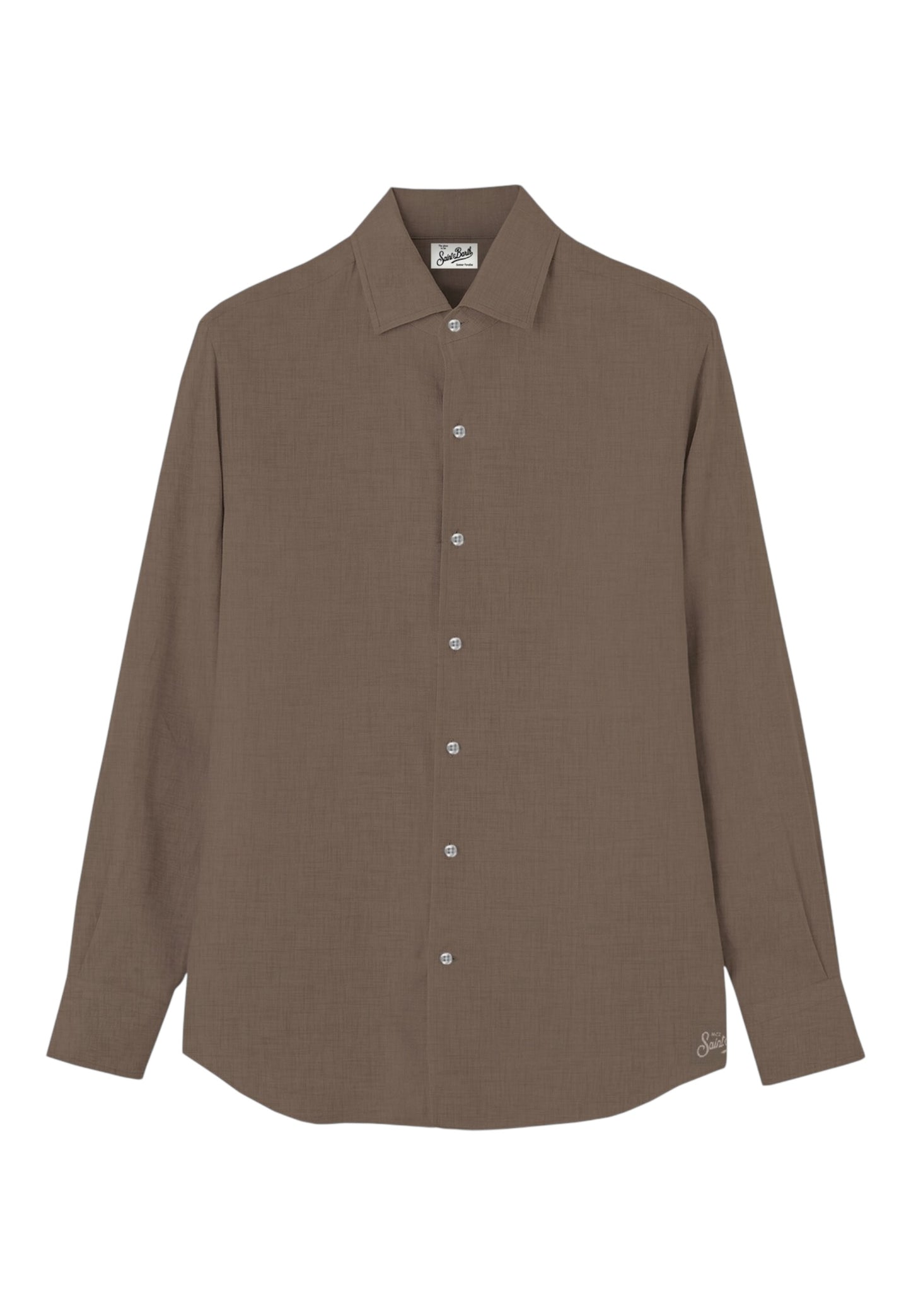 Camicia Manica lunga Uomo Mc2 Saint Barth Vintage In Lino Con Paramonture Interne Raphael RPH0001