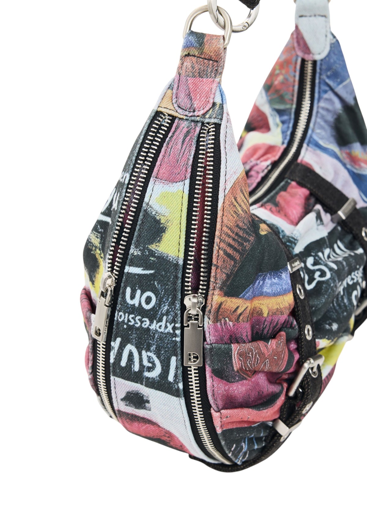 Borsa A Spalla Donna Desigual  Bag Graffiato Blue Calgary 3.0 26WAXA31