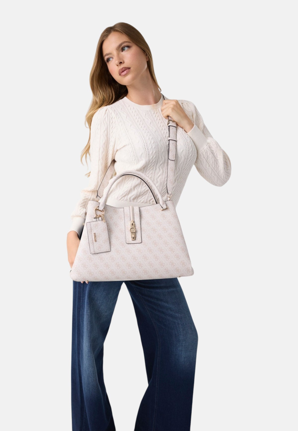 Borsa A Mano Donna Guess Girlfriend Carryall Yvonne Logo HWSG2378220
