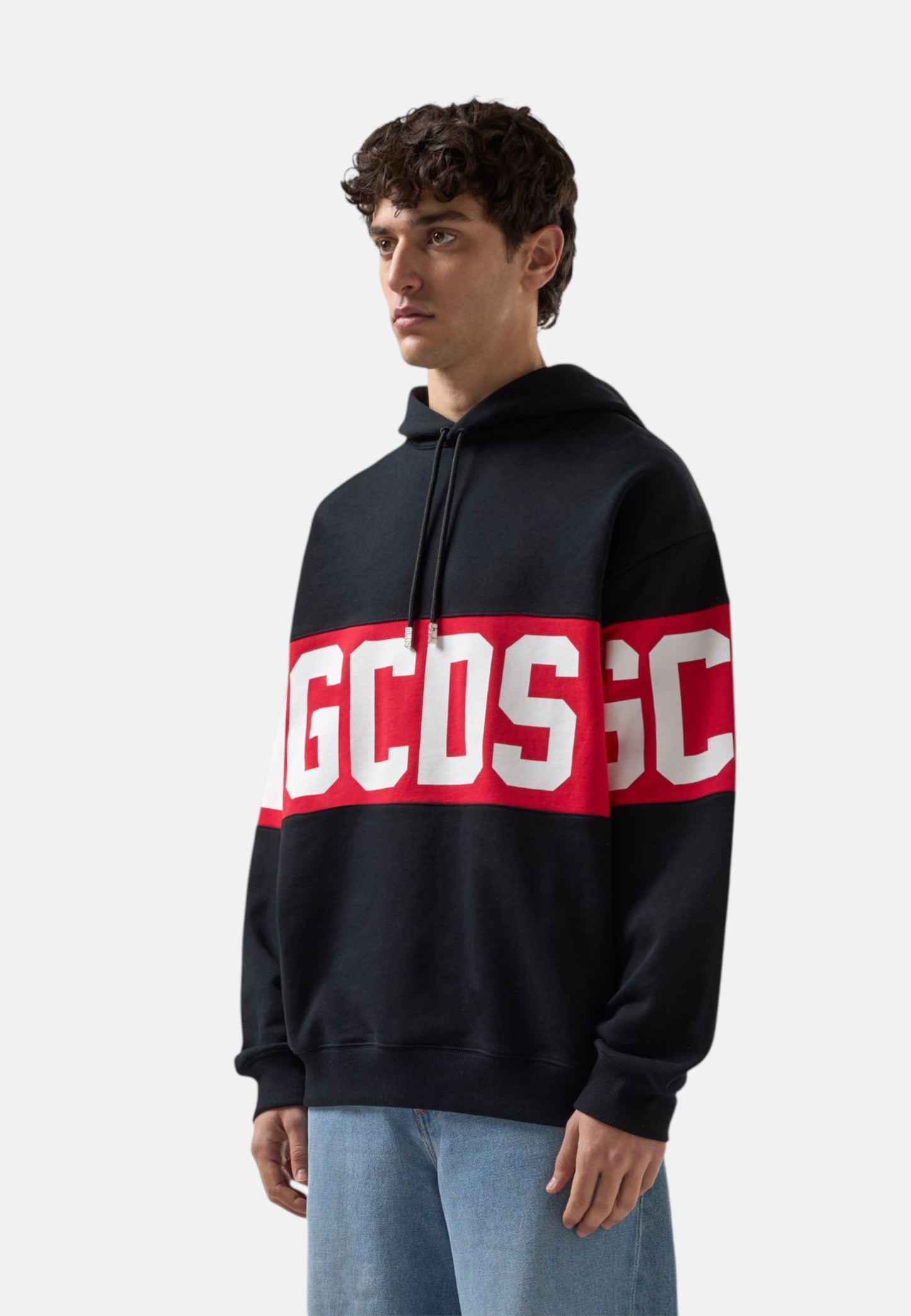 Felpa Con Cappuccio Uomo Gcds Oversize Fit Band Logo Z0MLQE138F004