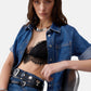 Camicia Manica Corta Donna Liu Jo In Denim  UA6337D0319