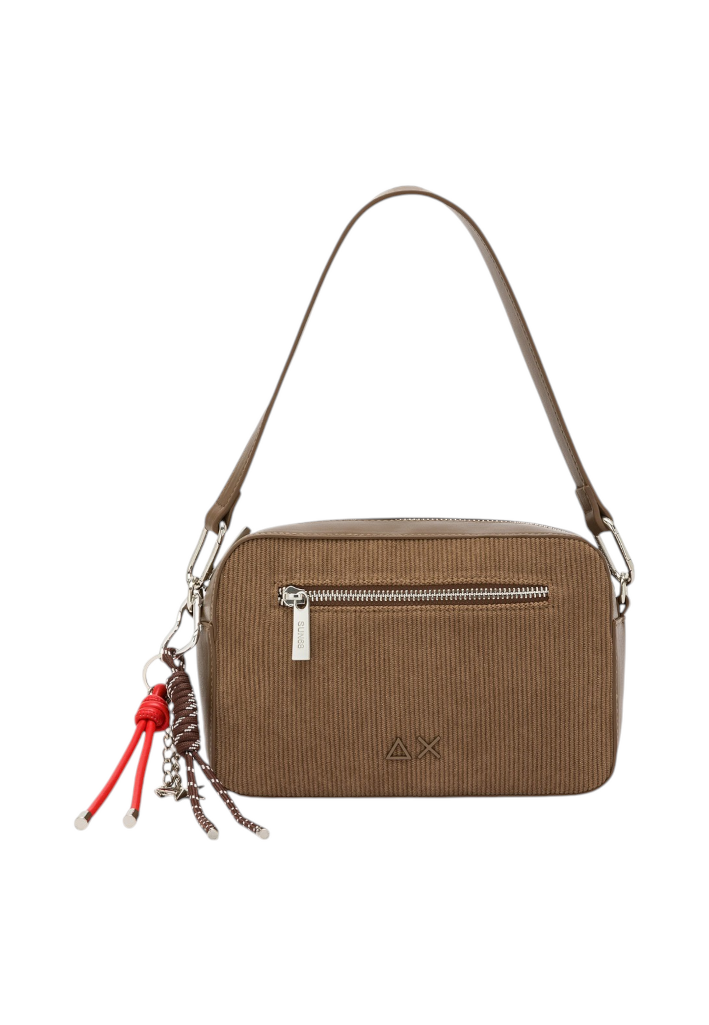 Borsa A Tracolla Donna Sun68 Camera Bag Velluto A Coste, Tracolla Regolabile, Tasca Frontale Con Zip, Chiusura Con Zip, Logo Frontale Corduroy Y46218
