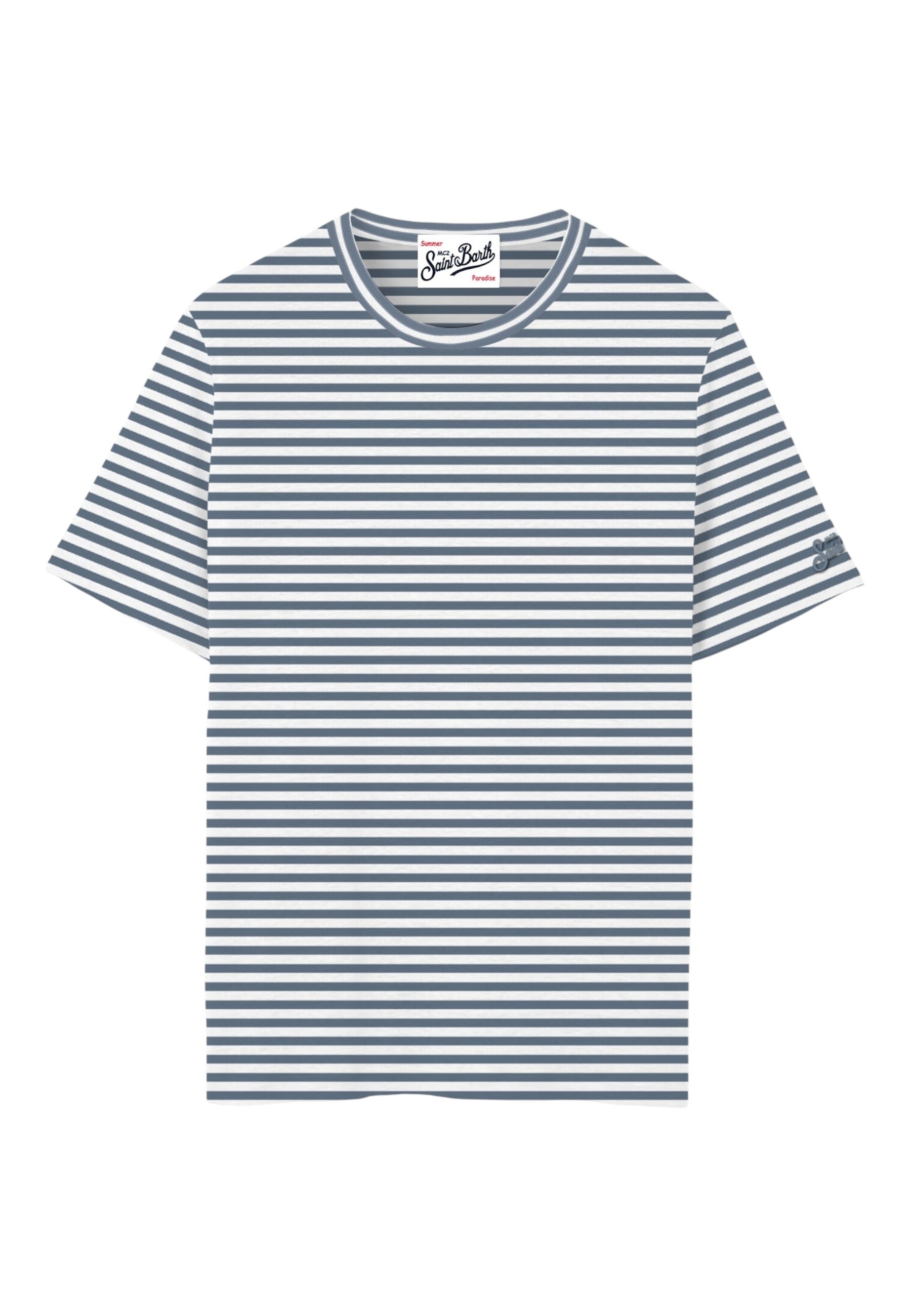 T-Shirt Manica Corta Uomo Mc2 Saint Barth Cotone-Lino, A Righe Dover Stripes DOV0010