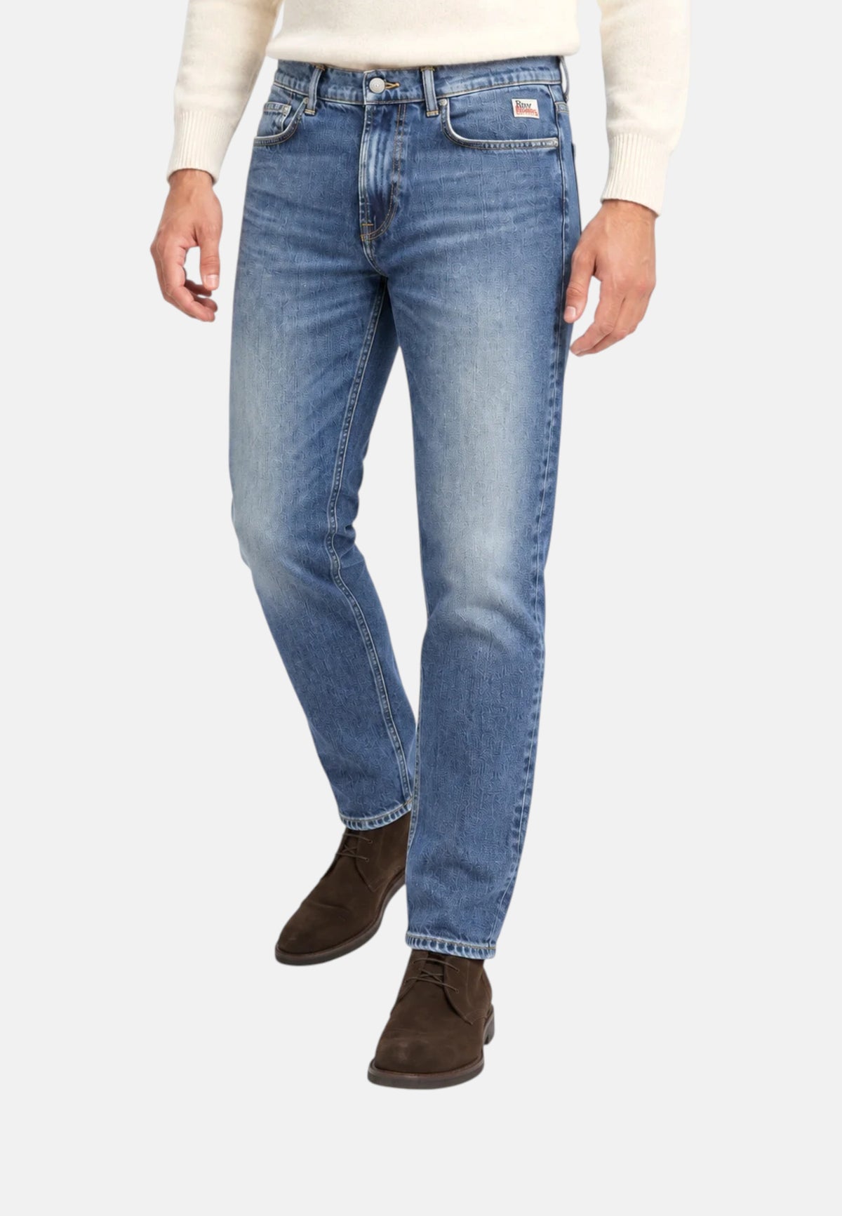 Jeans Carrot Fit Uomo Roy Roger's Denim di cotone elasticizzato, lavaggio Alabama, linea Re-Search Dapper Re-Search RSC002D6123257