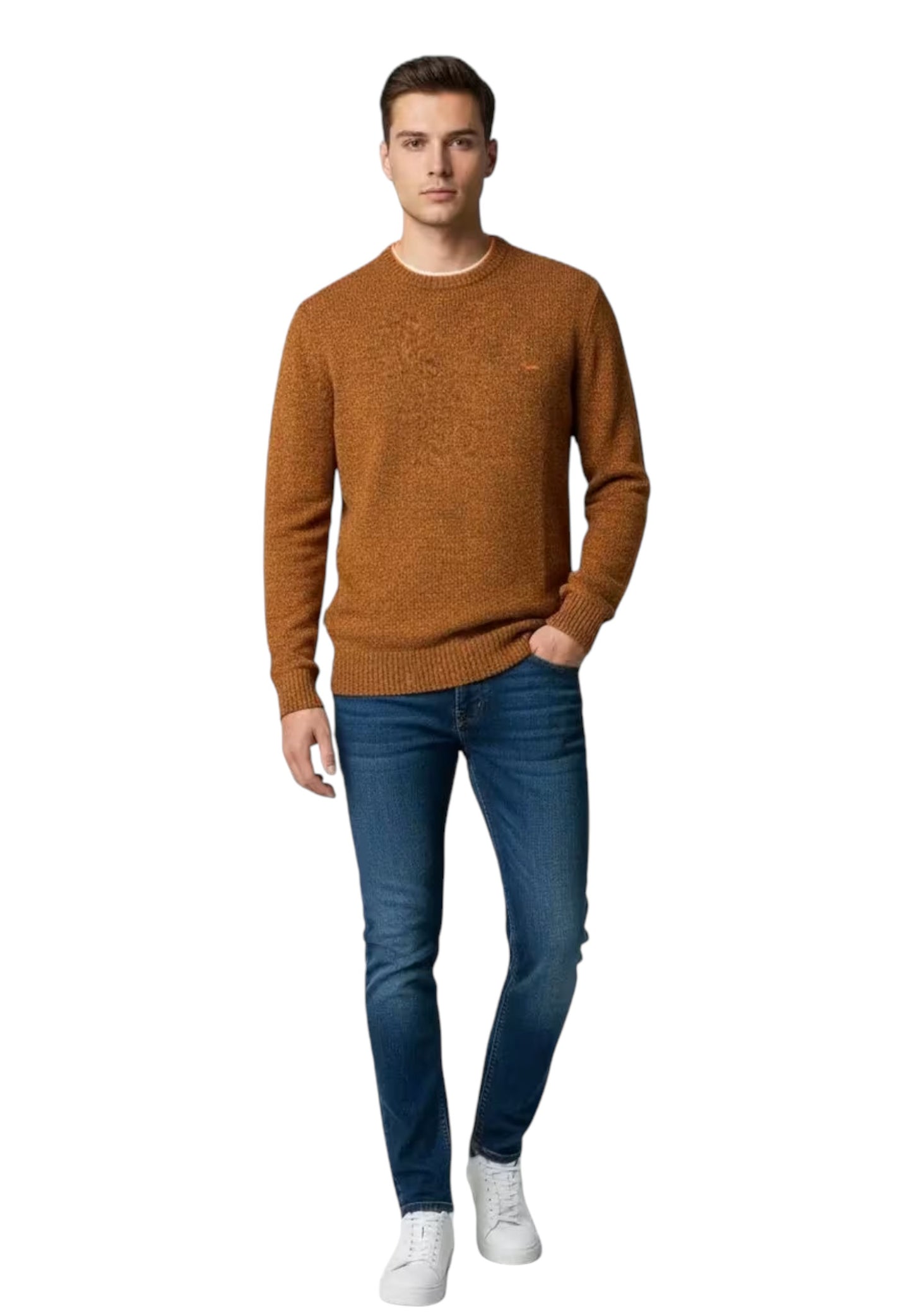 Maglione A Girocollo Uomo Harmont & Blaine Basic Mouline'  HRP396031091