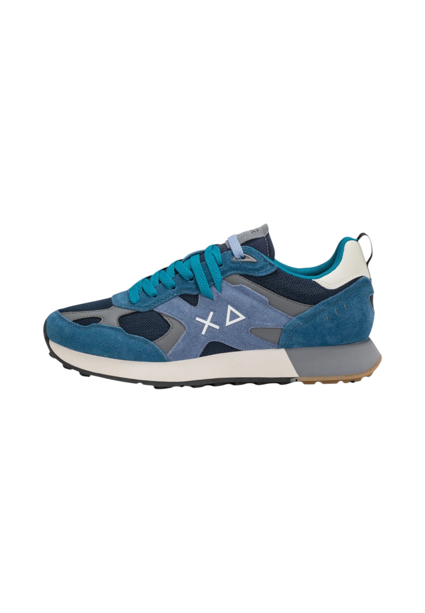 Sneakers Basse Uomo Sun68 Stile Running, Nylon E Suede, Maxi Logo, Outdoor Jaki Outdoor Z46124
