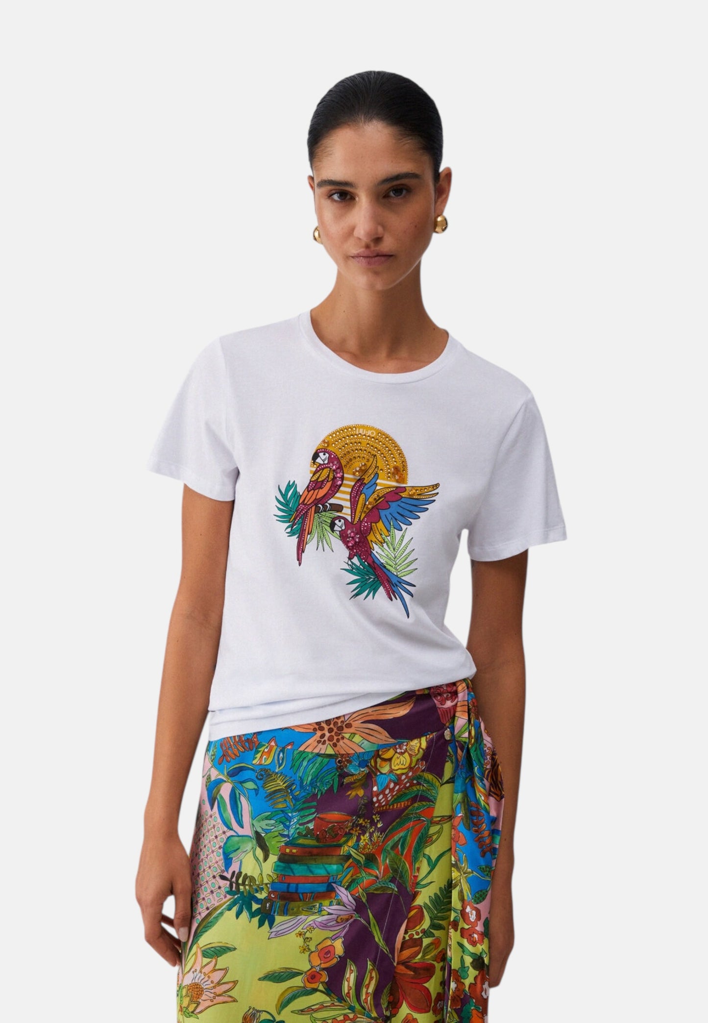 T-Shirt Manica Corta Donna Liu Jo Parrots Lj Eco Line WA6237JS923