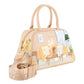 Borsa A Mano Donna Braccialini A Bauletto, Doppio con tracolla removibile e regolabile, Chiusura con zip, Due tasche interne, una con zip e una aperta, Stampa illustrata Looney Tunes, Dimensioni: 24 x 13 x 16 Cm Allround LT LT290YY