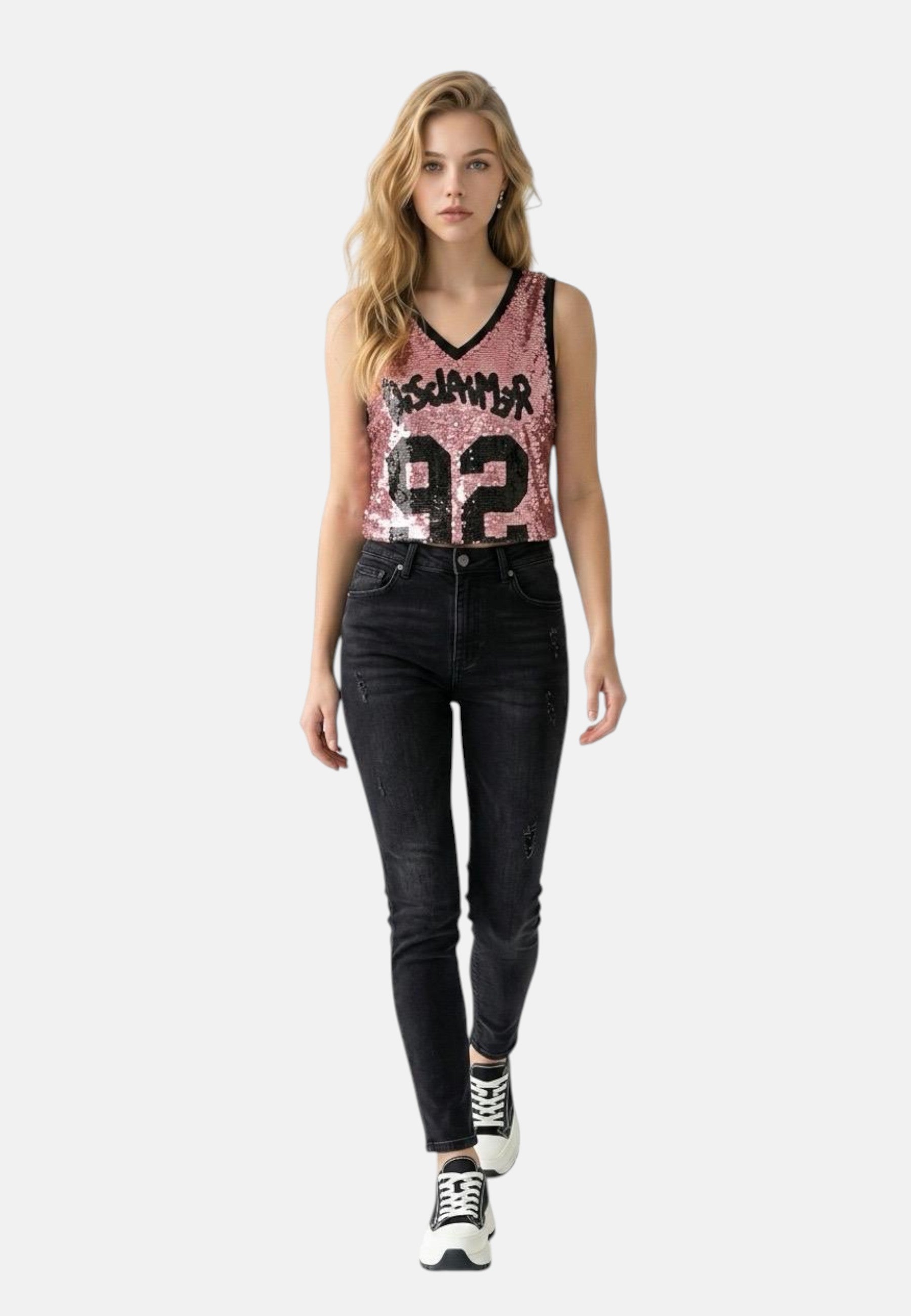 T-Shirt Senza Maniche Donna Disclaimer   26EDS55616