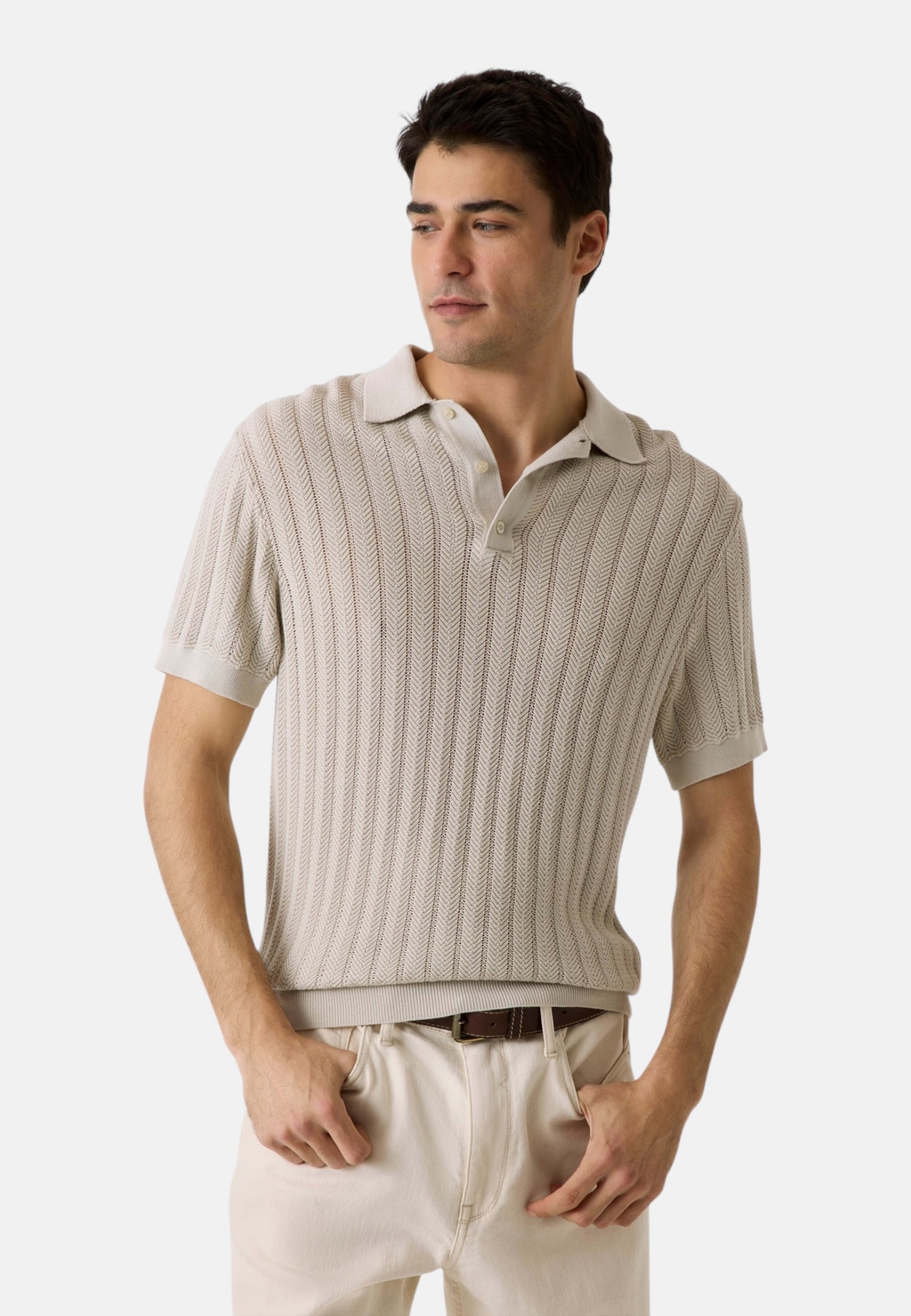 Polo Manica Corta Uomo Guess In Maglia Lonn Harringbone Stit M6GR05Z0558