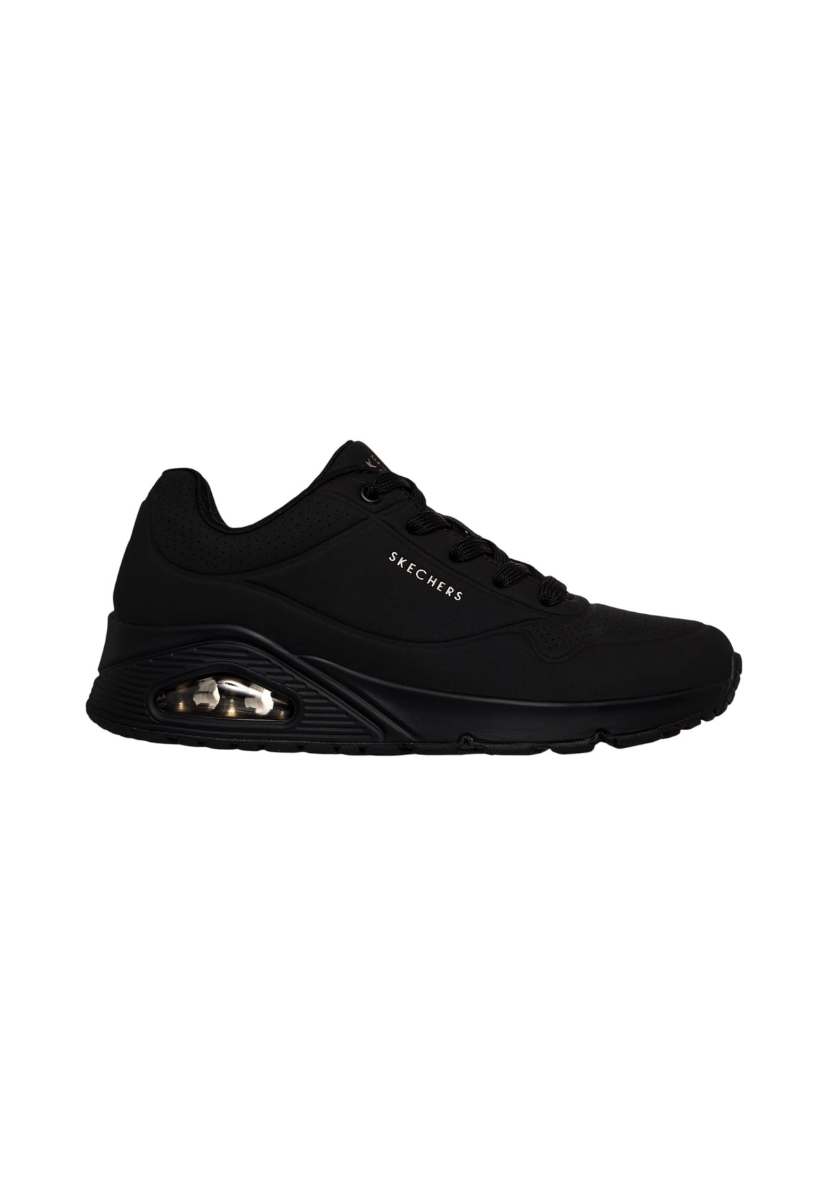 Sneakers Basse Donna Skechers Air-Cooled Memory Foam, Skech-Air, Intersuola ammortizzata ad aria, Zeppa nascosta, Tomaia traforata, Durabuck, Chiusura con lacci Uno - Stand On Air 73690