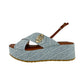 Sandali Platform Donna Liu Jo In Denim Monogram Flo 03 SA6141TX523