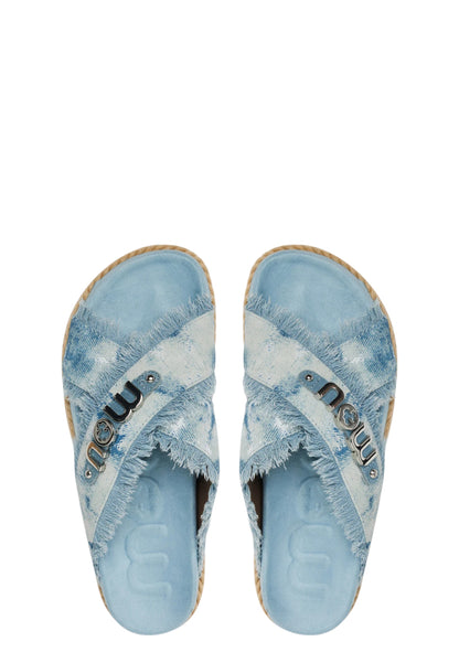 Sandali  Donna Mou  Criss-cross rope sandal painte
