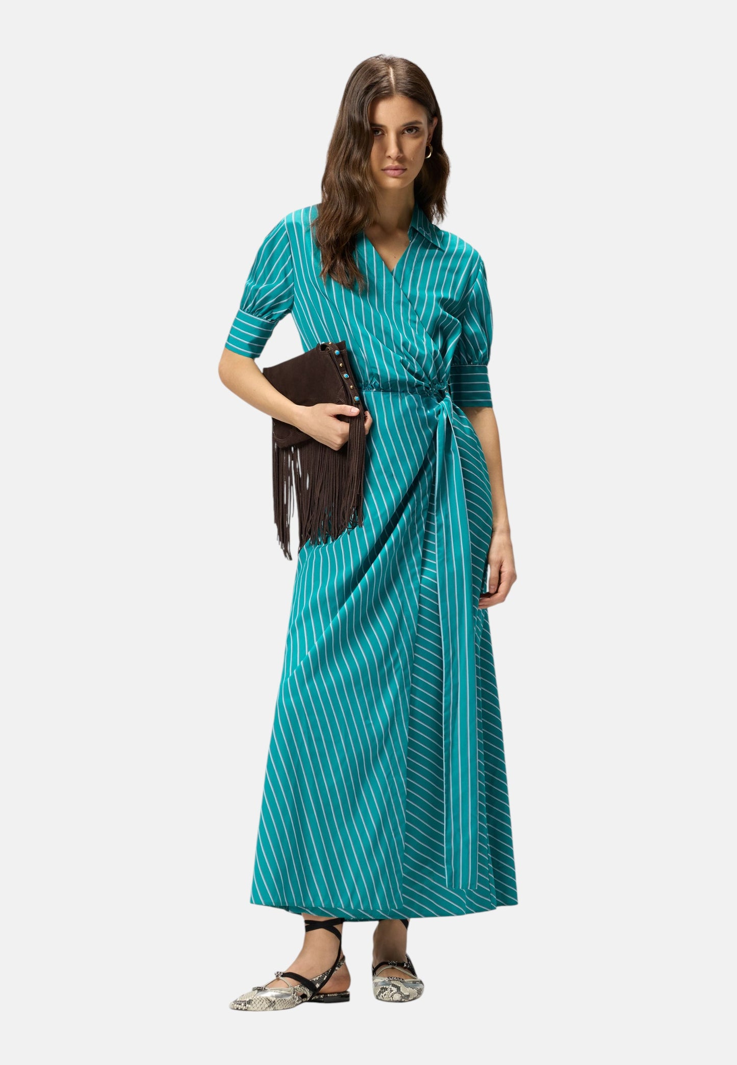 Vestito Lungo Donna Pinko Con Motivo A Righe Alexandra 106669A33Q