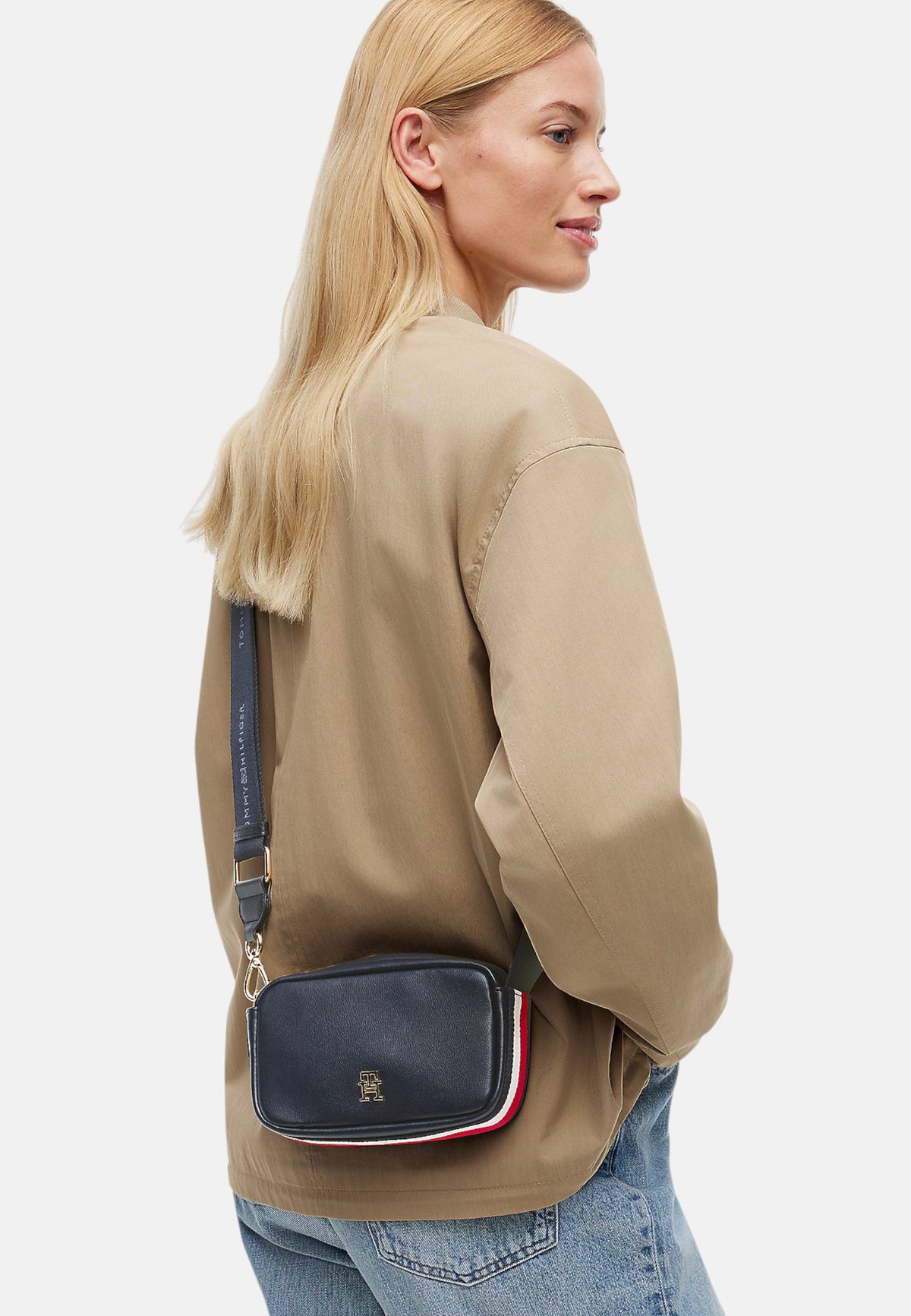 Borsa A Spalla Donna Tommy Hilfiger Camera Bag Th Logotape AW0AW18741