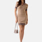 Vestito Corto Donna Guess In Maglia, Manica corta, Logo 4G Lise W6YK32Z0963
