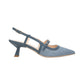 Sling Back  Donna Nero Giardini Effetto Paglia  E615471D