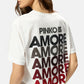 T-Shirt Manica Corta Donna Pinko Con Logo Love Birds Ricamo Strepitoso 105526A33I