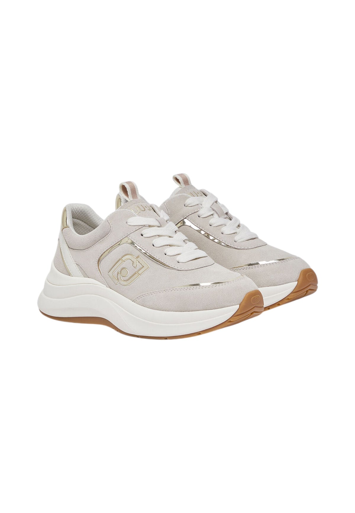 Sneakers Basse Donna Liu Jo In Pelle Scamosciata Con Platform E Logo Laterale Stardust 01 BF6029PX911