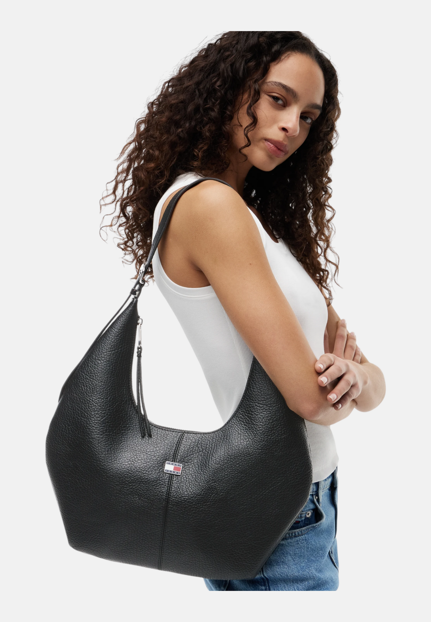 Borsa A Spalla Donna Tommy Jeans Hobo Tjw Slouchy City AW0AW18776