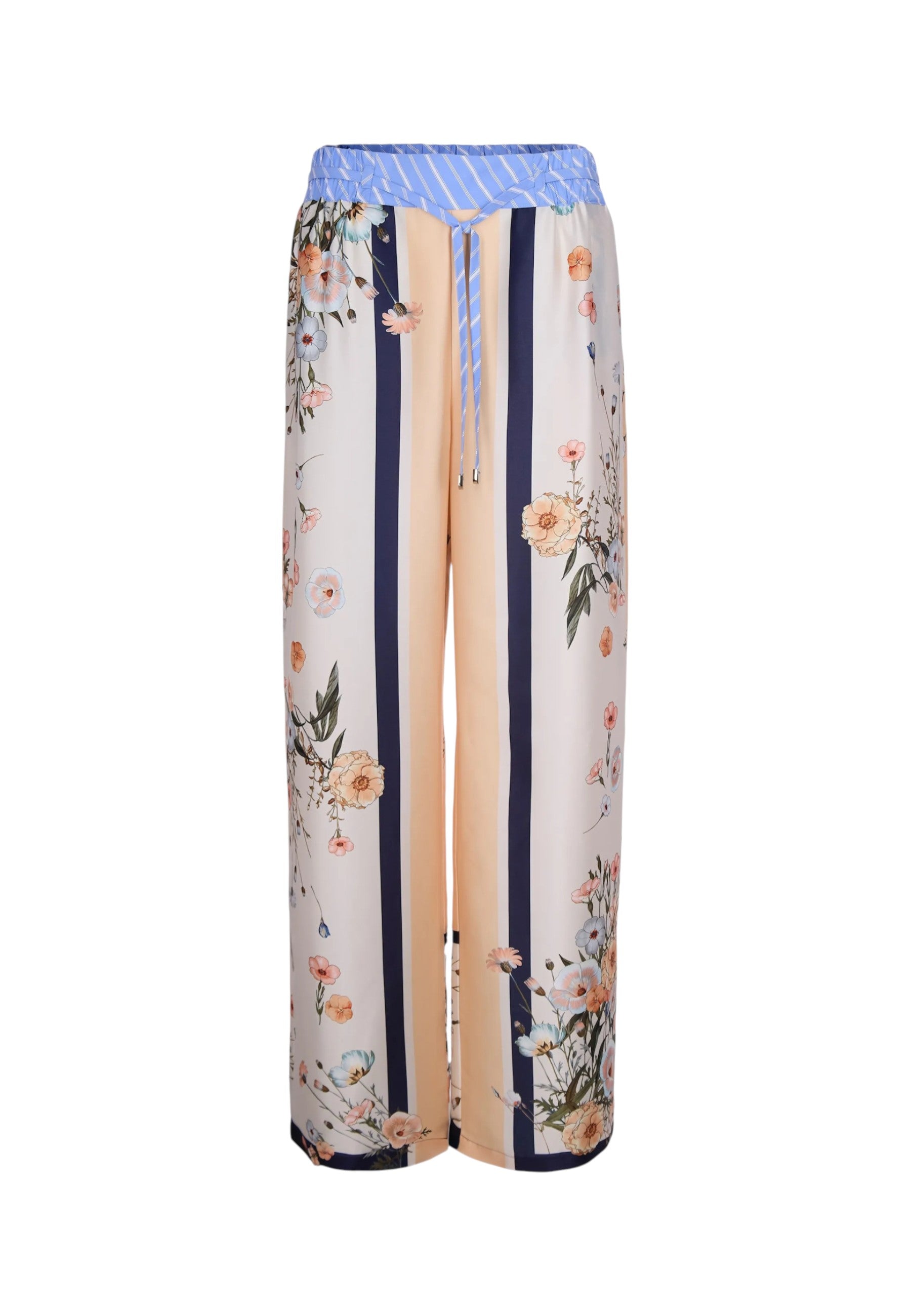 Pantaloni Wide Leg Donna Liu Jo In Twill Stampato  WA6358T2555