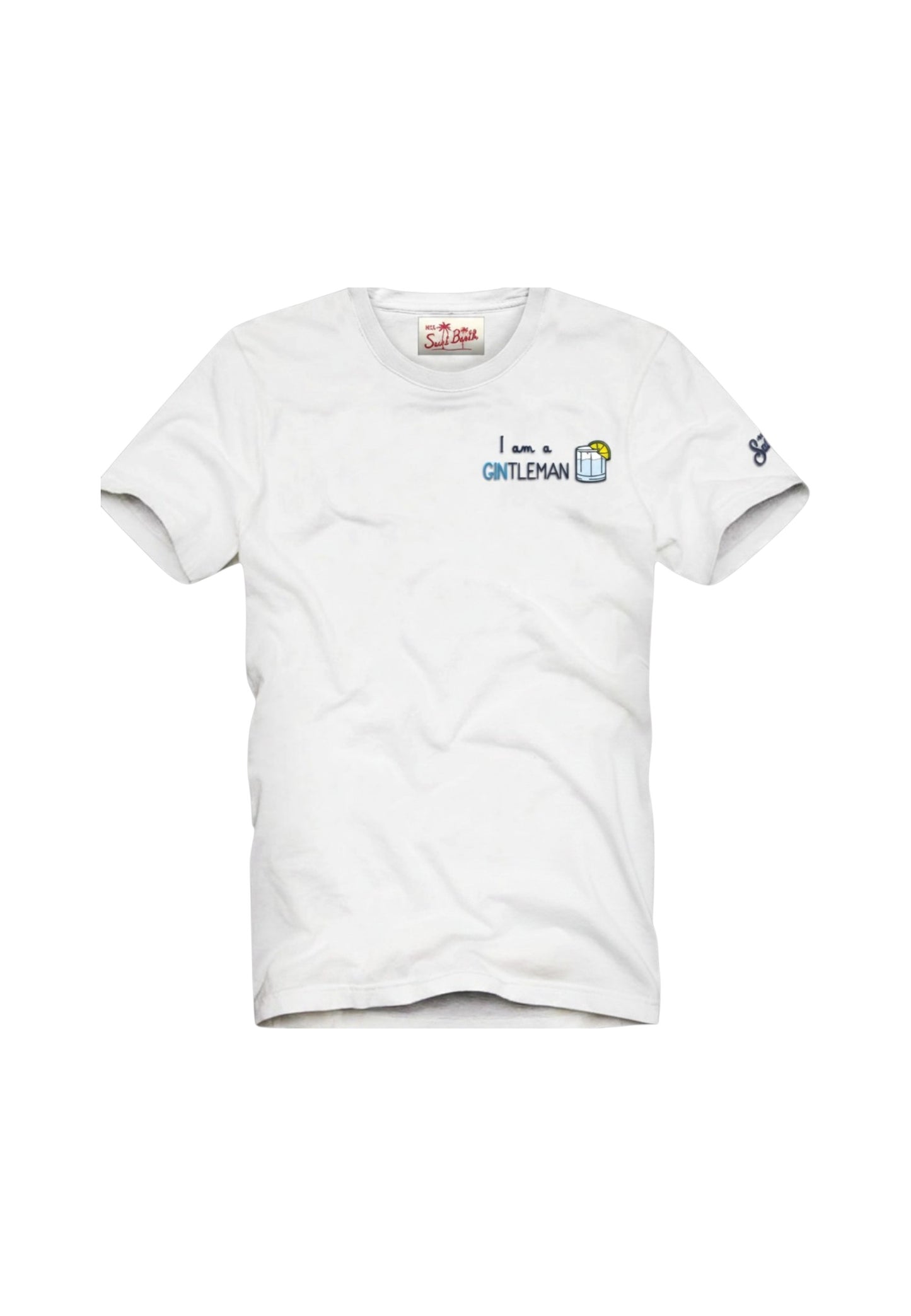 T-Shirt Manica Corta Uomo Mc2 Saint Barth Stampa E/O Ricamo Frontale Gintleman Portofino POT0001