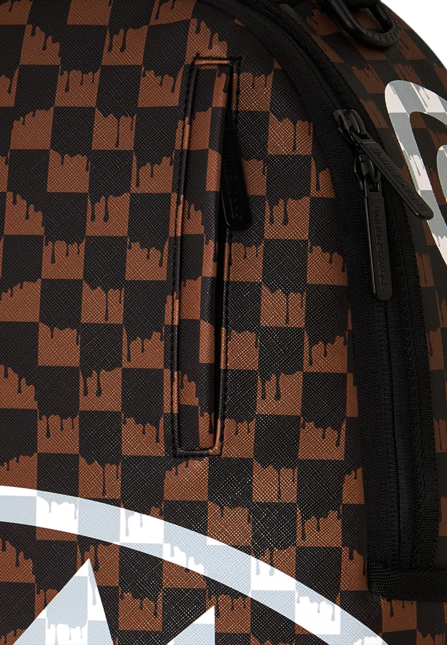 Zaino  Unisex Sprayground  Brown And Cream Drip Check Shark 910B8552NSZ