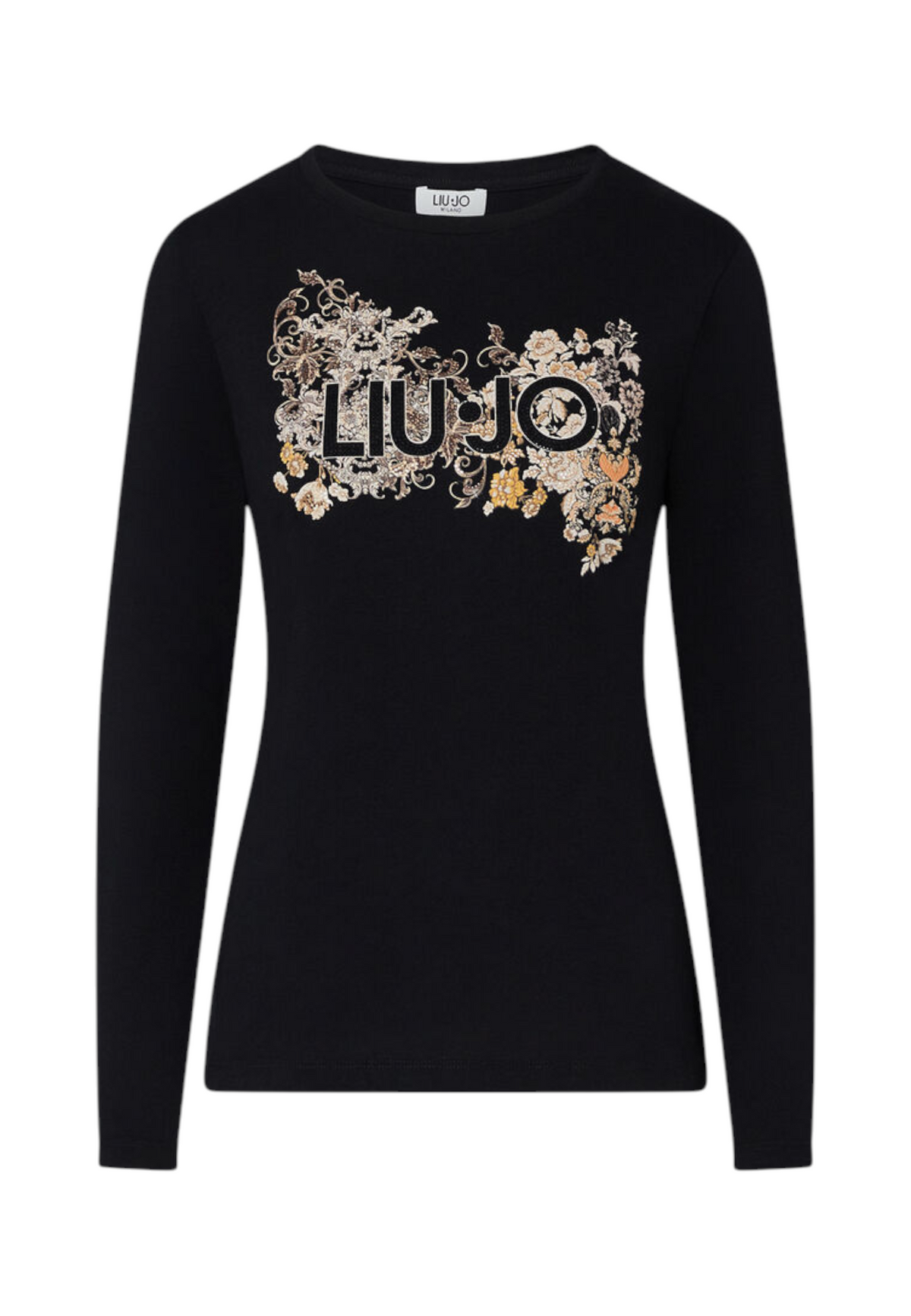 T-Shirt Manica lunga Donna Liu Jo Skinny Fit Con Logo Con Stampa Floreale LiuJo patch WF6448JS923