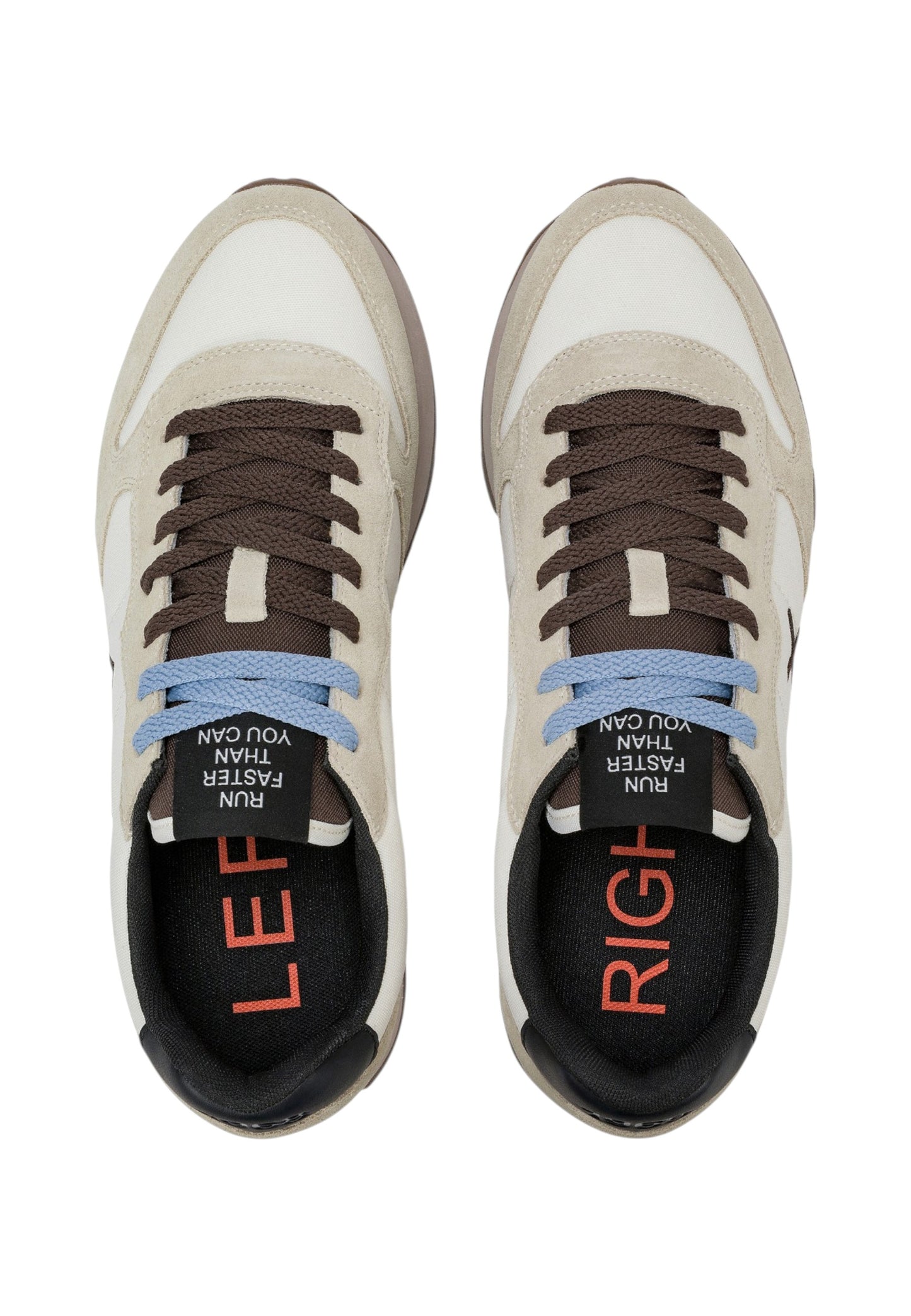 Sneakers Basse Uomo Sun68 Stile Running, Logo Ricamato, Nylon E Suede Tom Solid Z46101