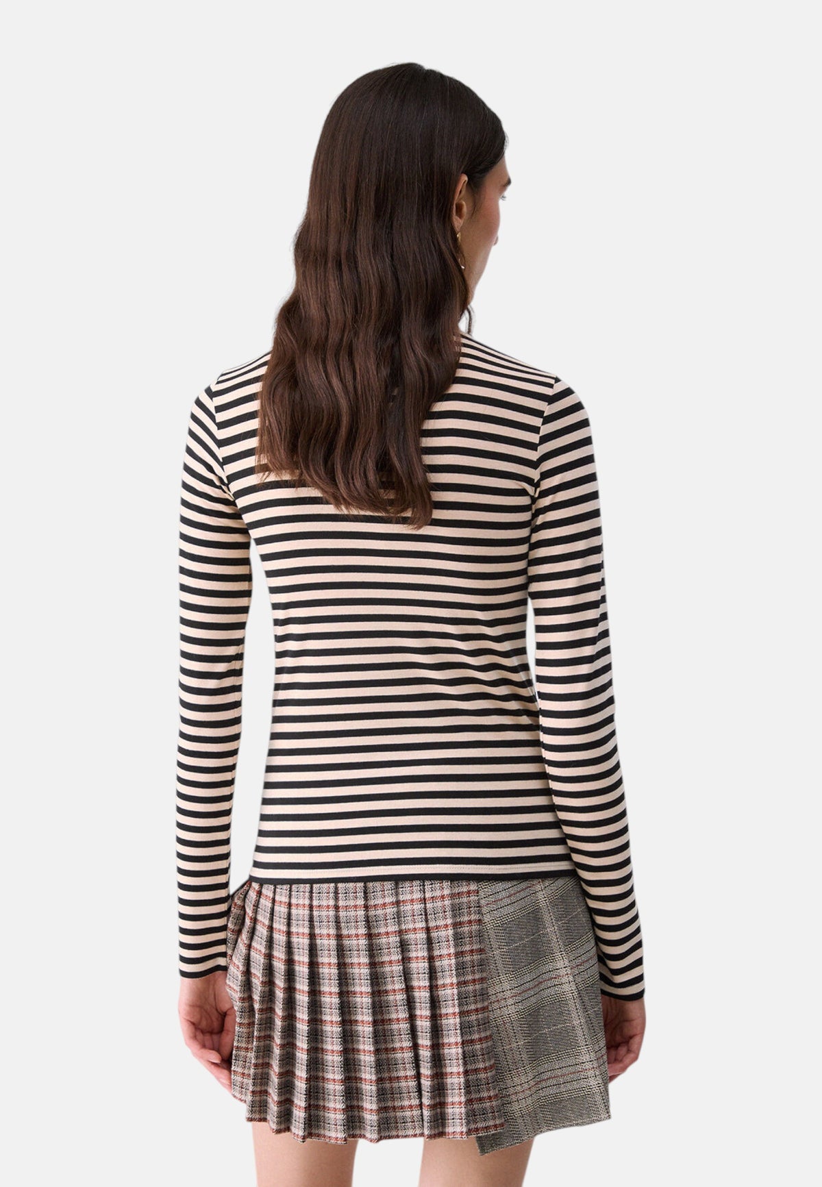T-Shirt Manica lunga Donna Liu Jo A Righe Con Ricamo  WF6440J3988